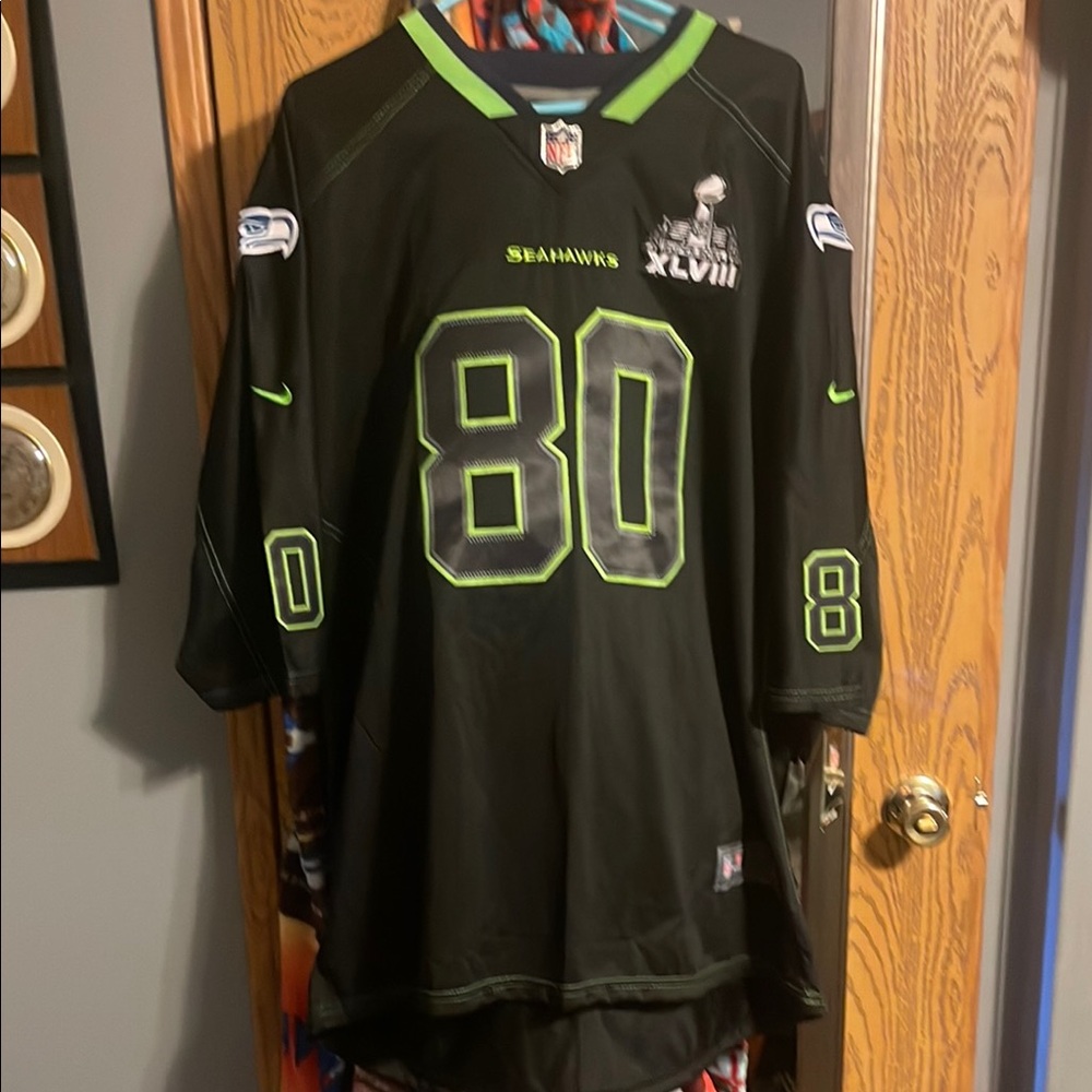 Nike Seahawks Super Bowl Jersey - Black and Green
